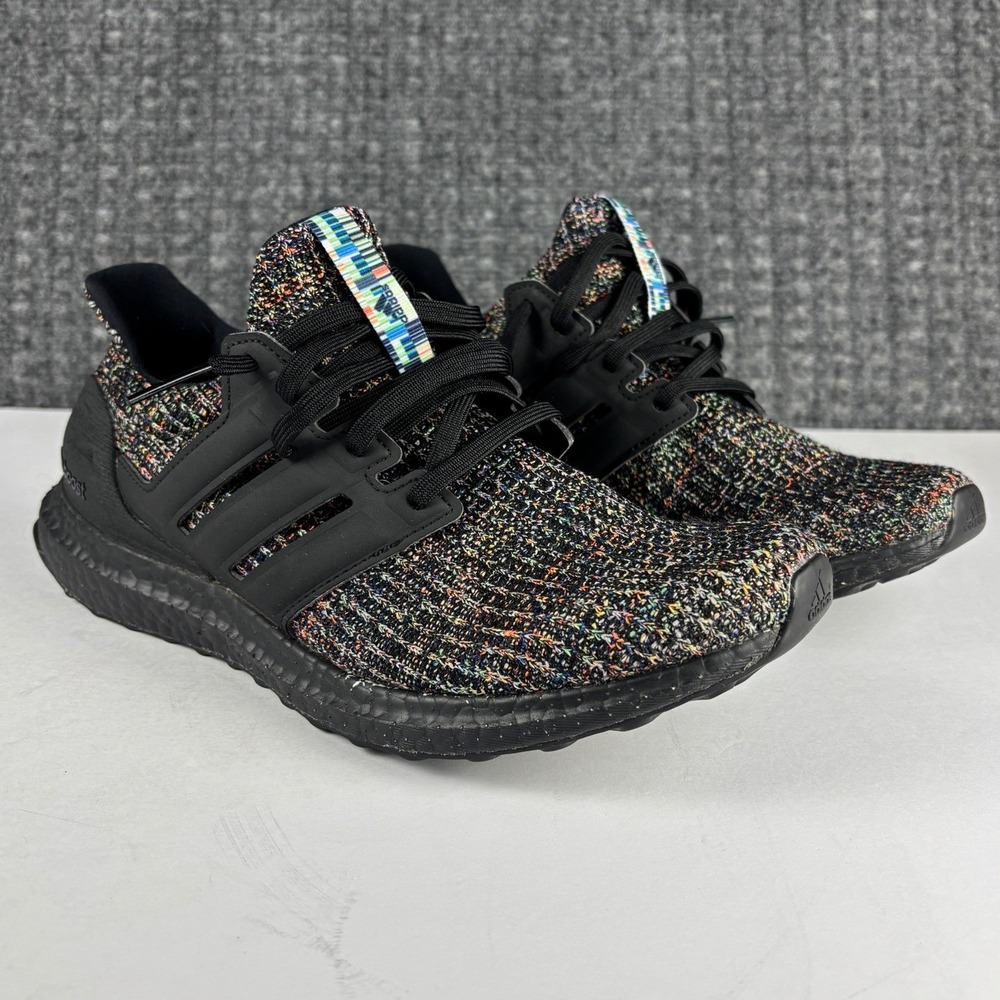Adidas Ultraboost 3.0 Multicolor Static Core Black G54001 Size 9.5 Mens Black